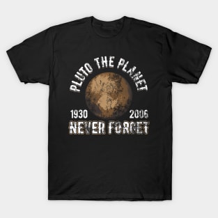 Vintage Pluto (1930-2006) Never Forget Distressed T-Shirt